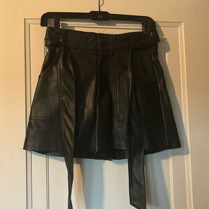 Zara faux leather shorts